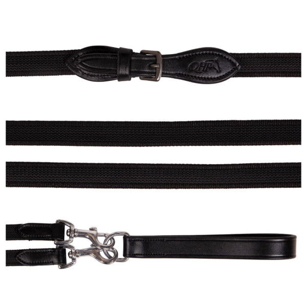 QHP Loop Reins Basic Pro, Rubber Reins