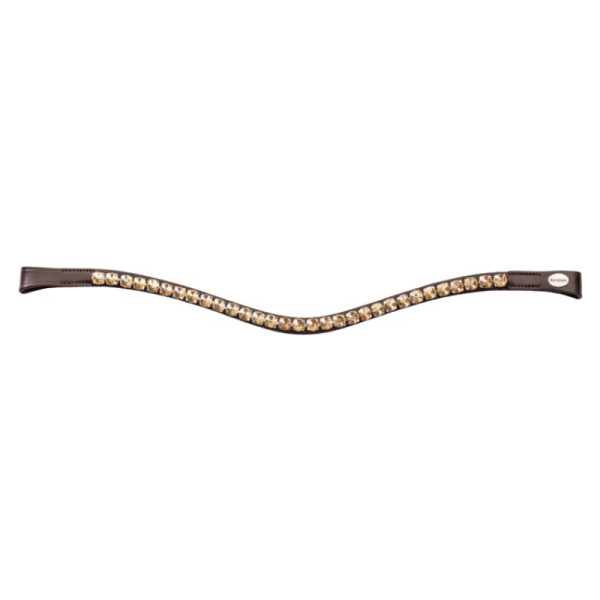 Kavalkade Browband Fleury, for Double Bridles, Curved