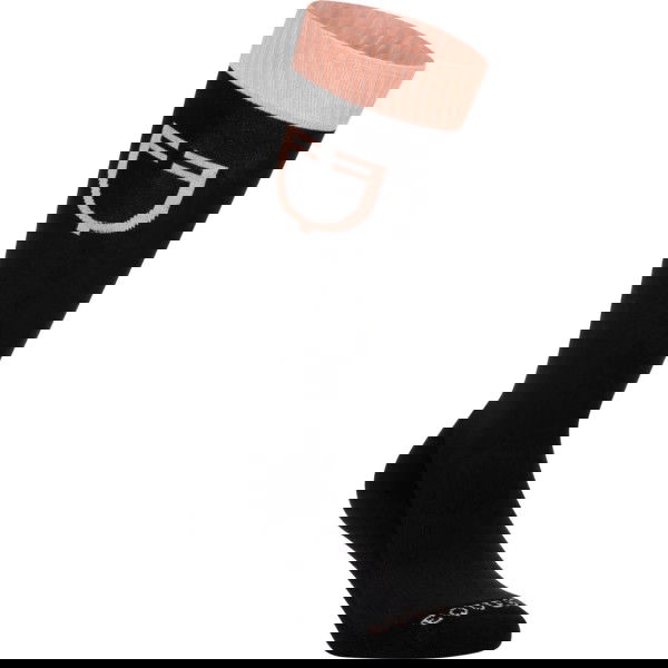 Equestro Reitsocken Unisex Contrasting Logo, Kniestrümpfe