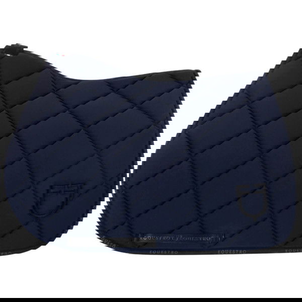 Equestro Saddle Pad Technical Fabric with Logo, Jumping Saddle Pad