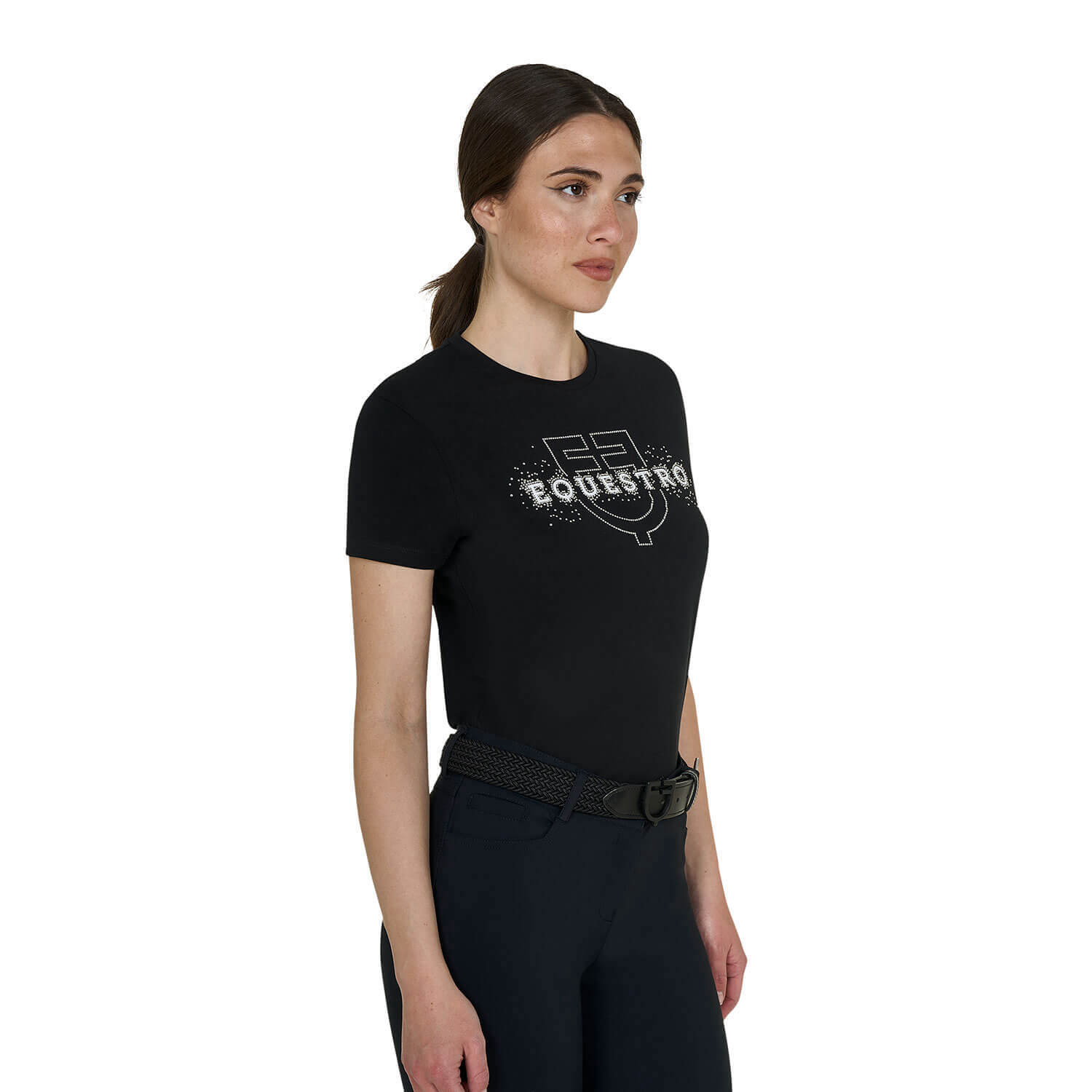 Equestro T-Shirt Damen Elegant Logo FS26, kurzarm