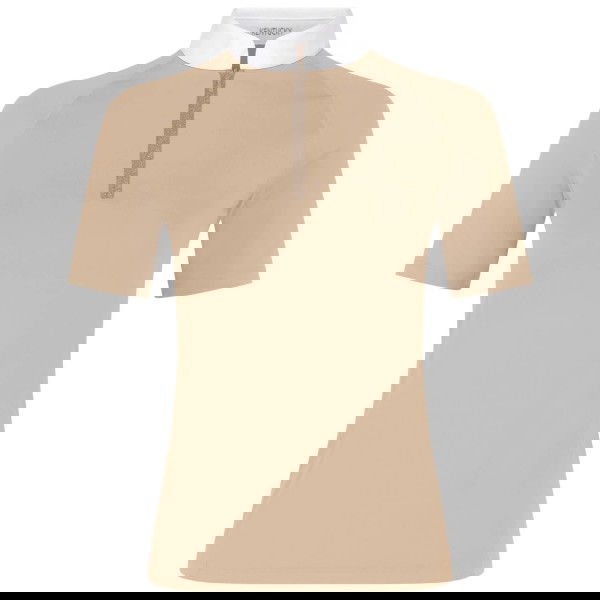 Kentucky Horsewear Turniershirt Damen Classic mit Glitzer-Reißverschluss, kurzarm