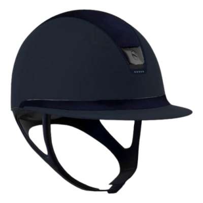 Samshield Riding Helmet MS 2.0 SM,Top+FB Alcantara,Trim Matt, Blazon Blk Chrm,5 Sw Metal Blue