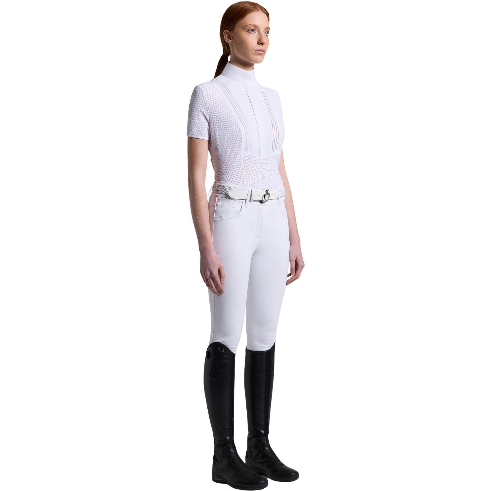 Cavalleria Toscana Turniershirt Damen American FS26, kurzarm