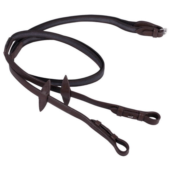 QHP Anti-Slip Reins, Rubber Reins