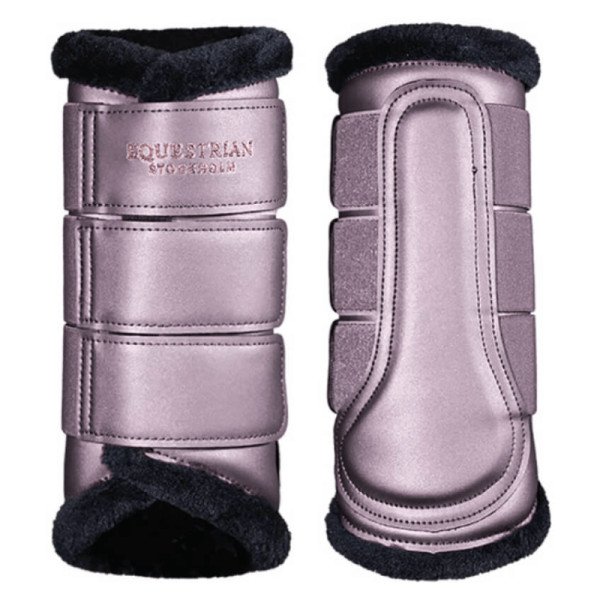 Equestrian Stockholm Brushing Boots Anemone, Dressage Boots, with Faux Fur