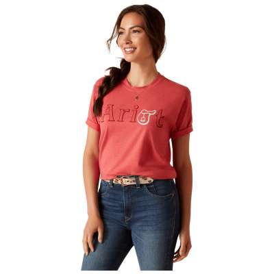 Ariat T-Shirt Damen Boyfriend, kurzarm