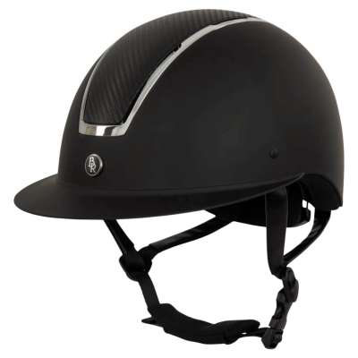 BR Riding Helmet Omega VG1, with Carbon Top, Wide Visor