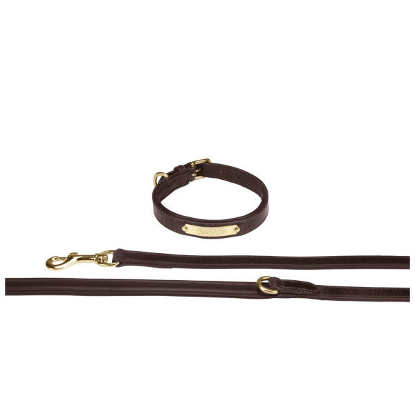 Eskadron Hundeset Leather, Leine + Halsband