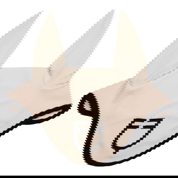 Equestro Fliegenhaube Stretch Black Line, Fliegenmütze, Fliegenohren