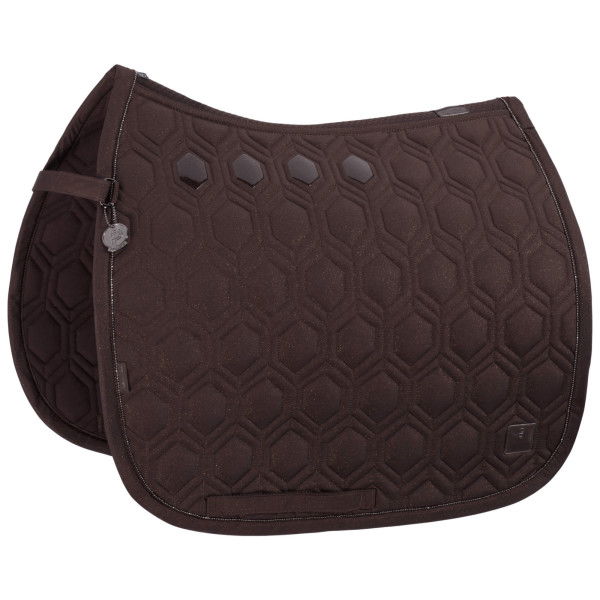 Eskadron Saddle Pad Sparkle Emblem Platinum FW24, Dressage Saddle Pad