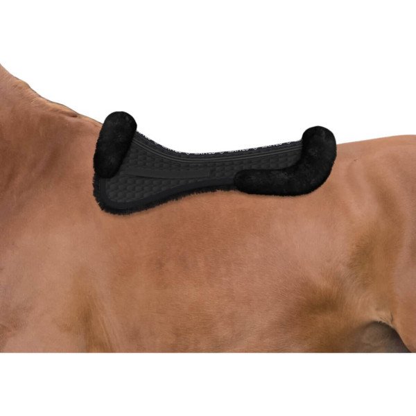 Mattes Saddle Pad with Lambskin Correction System Dressage, with Fur Edge at the Front and Back