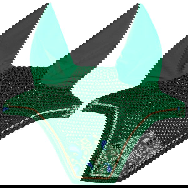 Kentucky Horsewear Fly Bonnet Wellington Velvet Printing, Fly Cap, Fly Ears