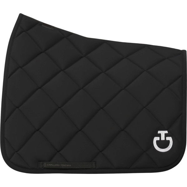 Cavalleria Toscana Saddle Pad Diamond Quilted Jersey FW24, Dressage Saddle Pad