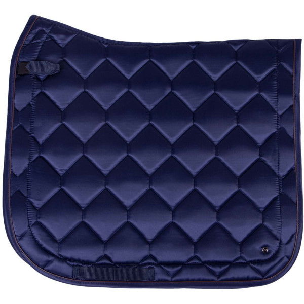 QHP Saddle Pad Classy, Jumping Saddle Pad with Fur Edge