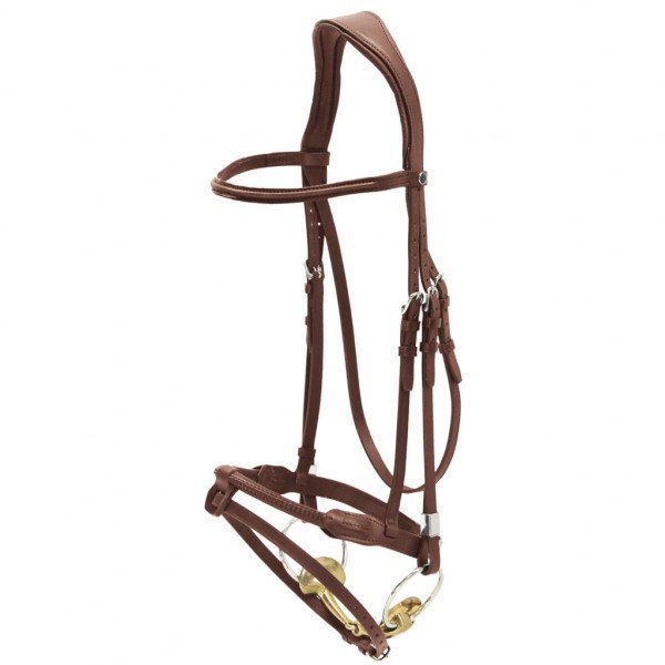 Stübben Snaffle Bridle 2700 Pro-Jump with Slide & Lock, Noseband made of cord covered with leather