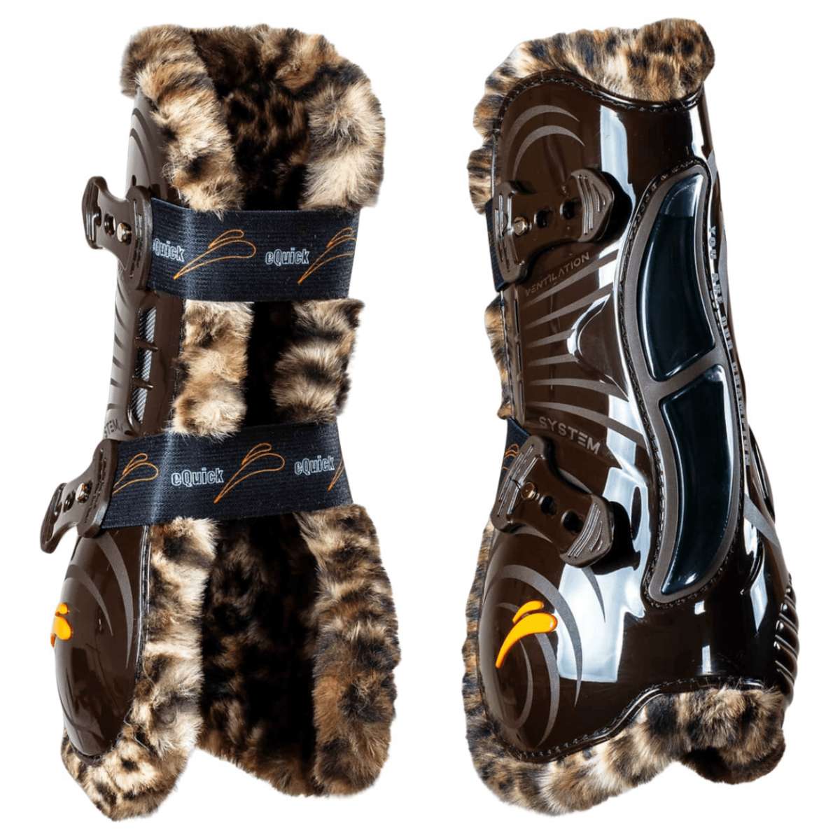 eQuick Tendon Boots eAirshock Leopard | FUNDIS Equestrian
