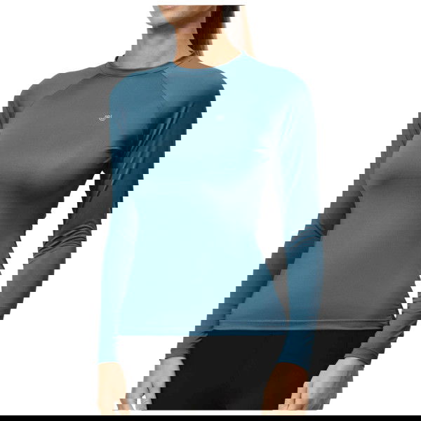 Equestrian Stockholm Shirt Damen Dynamic Base Layer Teal Blue, Trainingsshirt, langarm