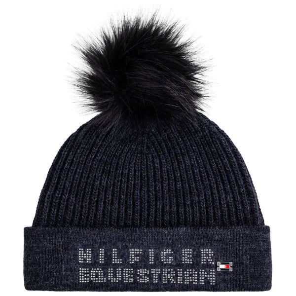 Tommy Hilfiger Equestrian Ottawa Women's Pom Pom Beanie FW24, Knitted Hat