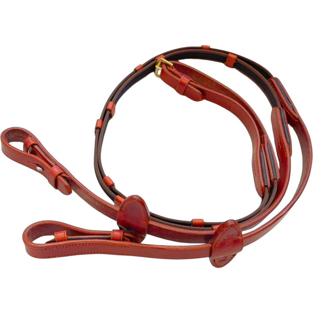 Kavalkade Zügel, mit Stegen, gummiert, mit Zaumhaken