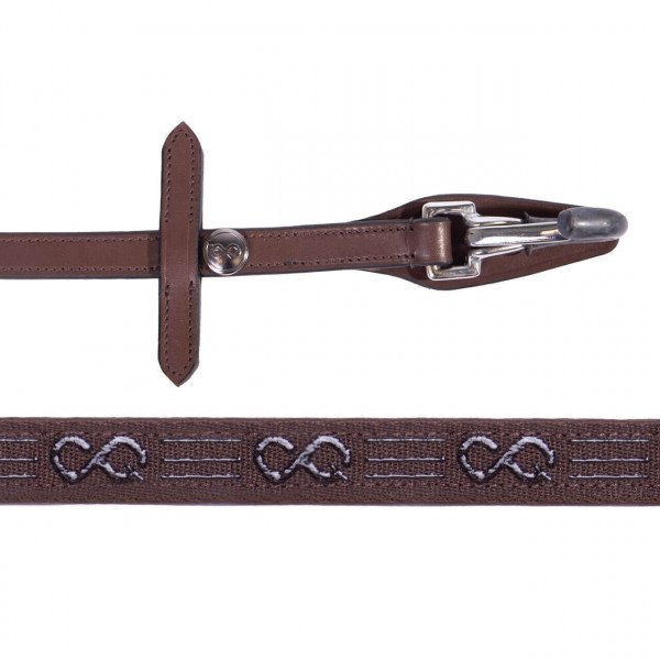 PresTeq Reins FayRein With Clip, 16 mm, With Martingale Stopper