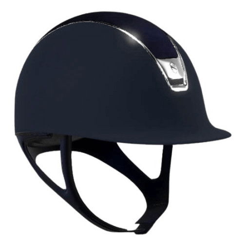 Samshield Riding Helmet Classic 2.0 Shadowmatt, Top Alcantara, Trim + Blazon Chrome