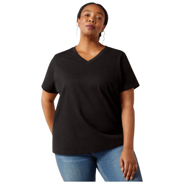 Ariat Shirt Damen Rebar Cotton Strong Standard, V-Ausschnitt, kurzarm