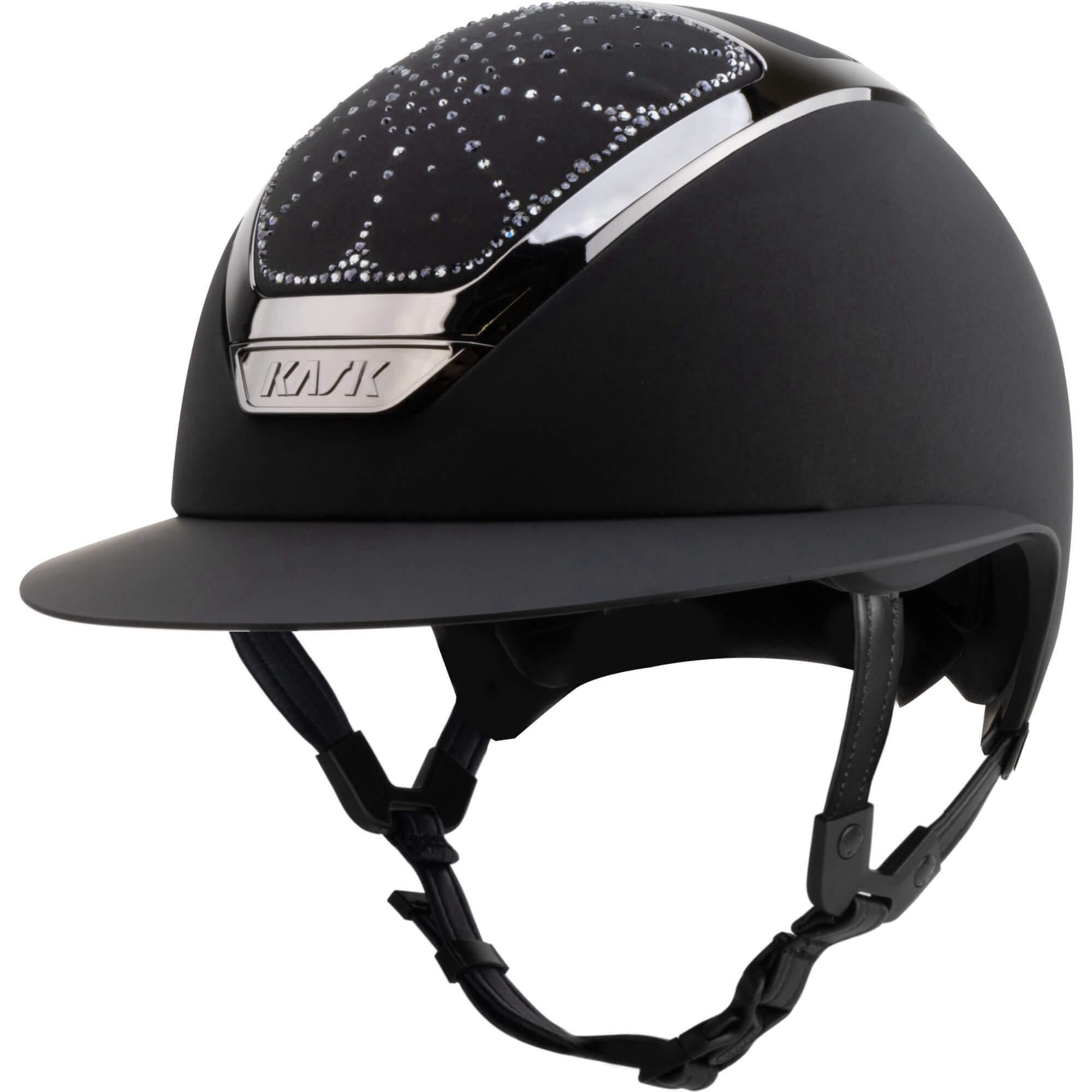 Kask Reithelm Star Lady Chrome Swarovski Riviera Graphite Mix
