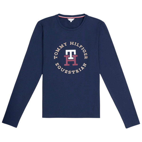 Tommy Hilfiger Equestrian Women´s Shirt Ohio Graphik FW24, Training Shirt, long-sleeved