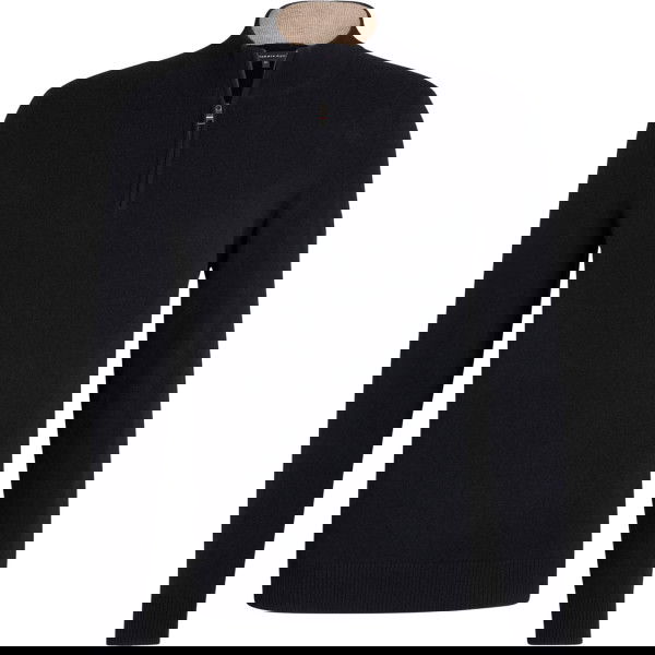 Tommy Hilfiger Equestrian Pullover Men's Oakfield 1/4 Zip FW25, Sweatshirt, Cashmere-Merino-Wool