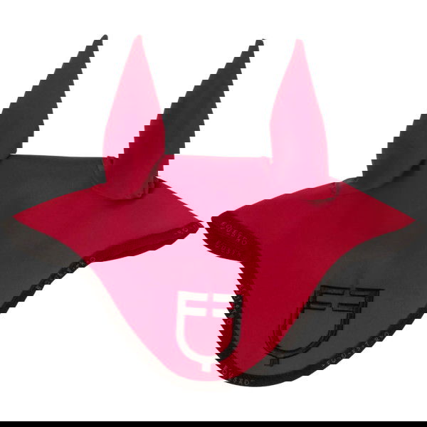 Equestro Fly Bonnet Technical Fabric with Logo, Fly Cap, Fly Ears