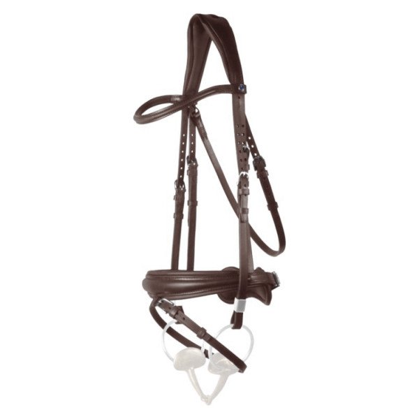 Stübben Double Bridle-Bridle-Combination Switch, English Combined, Detachable Locking Strap, with Slide&Lock