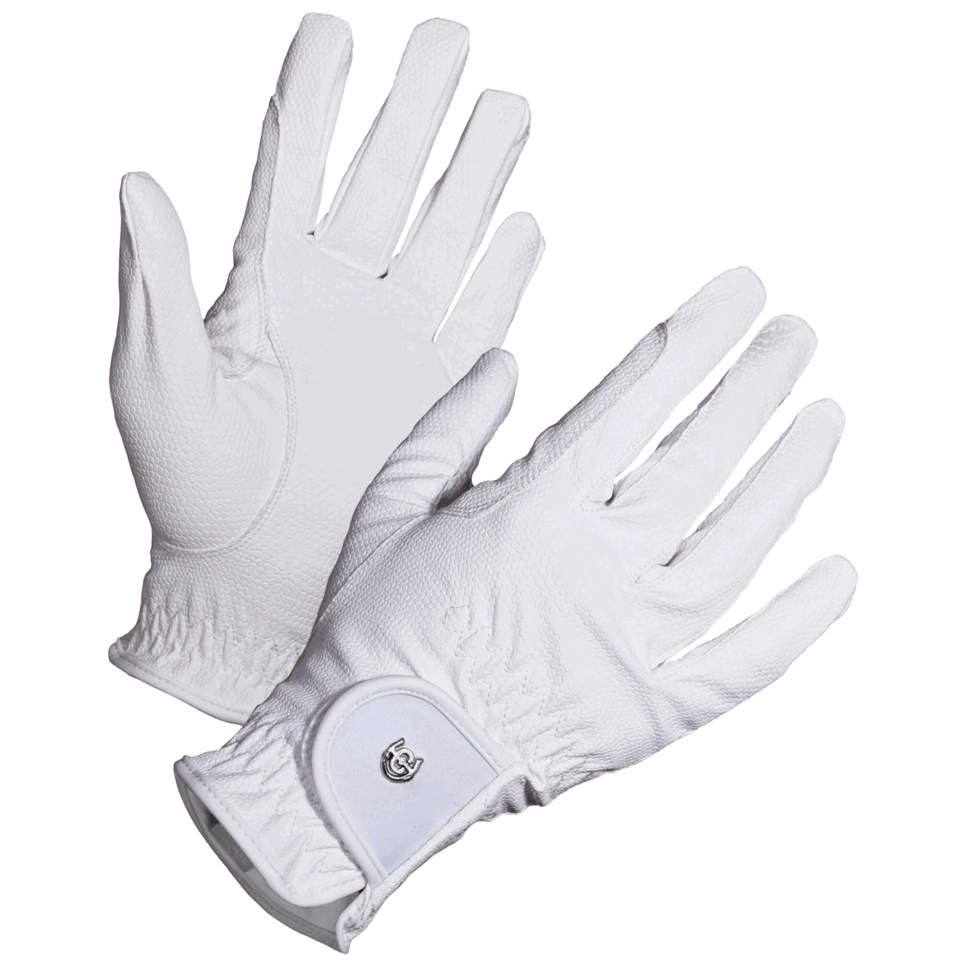 Equestrian Stockholm Reithandschuhe Damen Motion White, Kunstleder