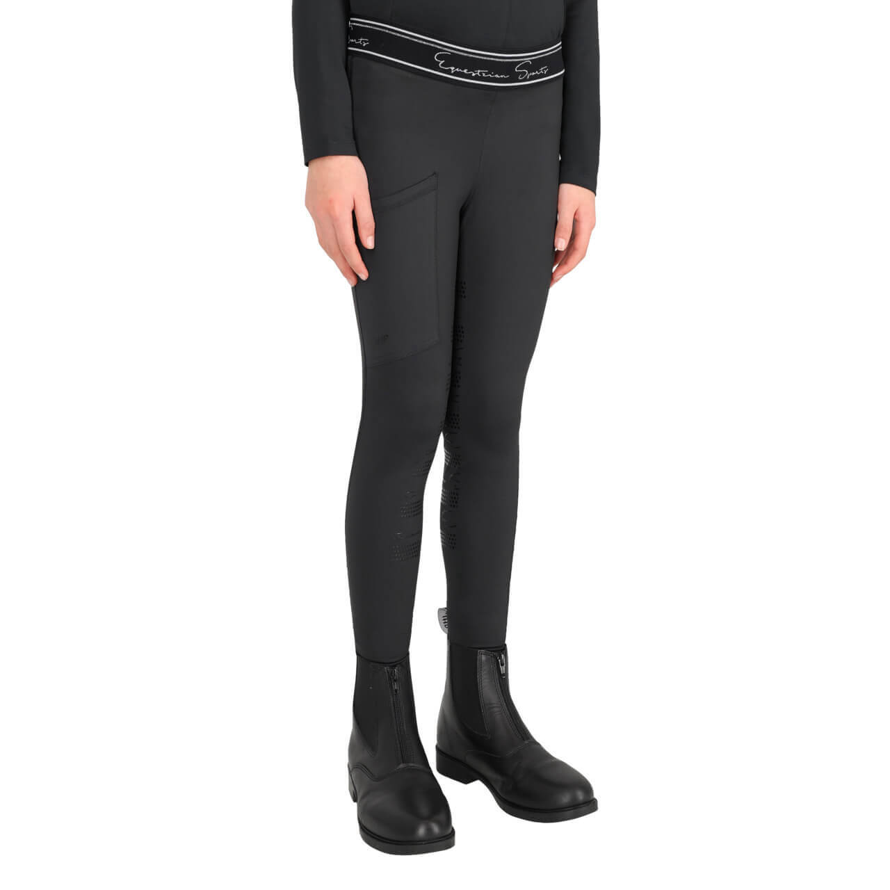 QHP Reitleggings Kinder Eden, Vollbesatz, Full-Grip