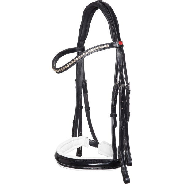 Kieffer Double Bridle Paris, Swedish Noseband, Patent, with Reins