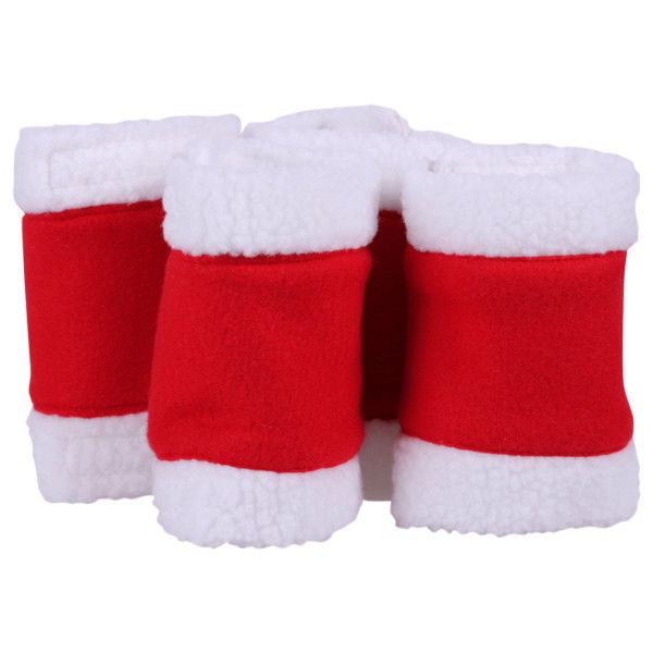 QHP Christmas Bandages, Fleece Bandages, Set of 4