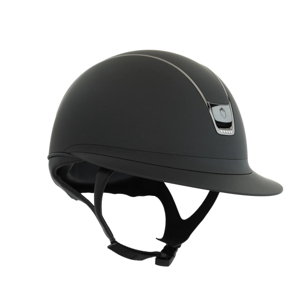 Samshield Riding Helmet Miss Shield 2.0 Shadowmatt,Trim+Blazon Blk Chrome,5 Swarovski Crystal Colour