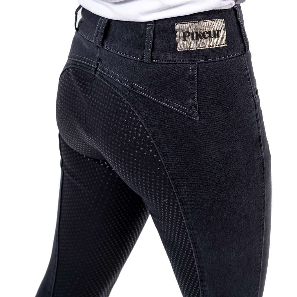 Pantalon D'équitation Femme Pikeur Candela II - Tissu Prestige Micro 2000, Bas Stretch - Noir