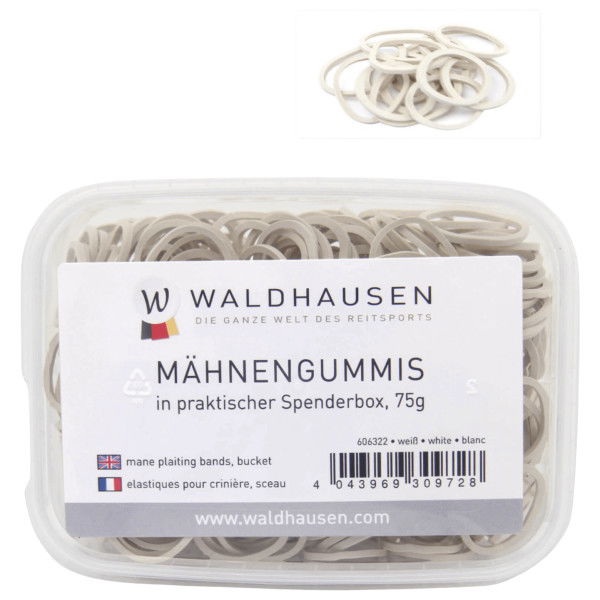 Waldhausen Mähnengummis, Einflechtgummis, in Box