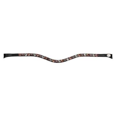 Kavalkade Stirnriemen Burgundy, geschwungen