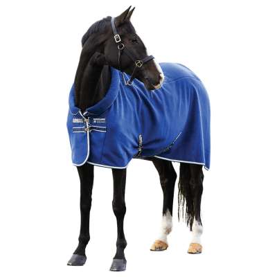 Horseware Rambo Hundedecke, Größe L – Wasserdicht, Fleece, Marineblau/Beige