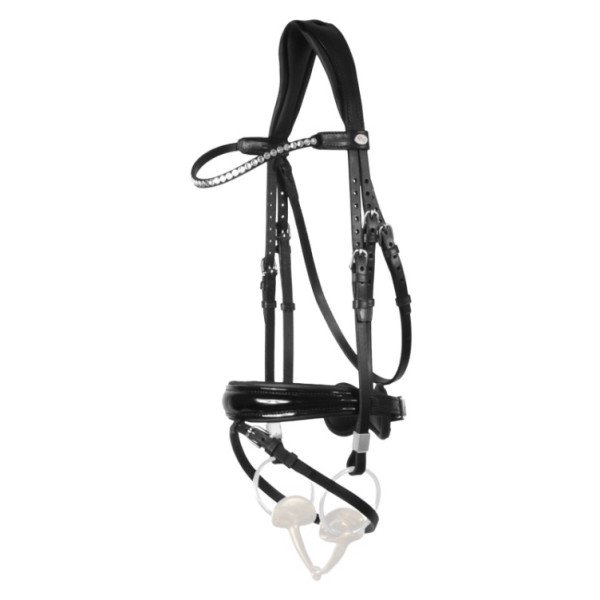 Stübben Double Bridle-Bridle-Combination Switch Magic Tack, English Combined, with Slide&Lock