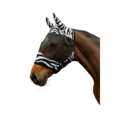 Covalliero Fliegenmaske Zebra mit Ohrenschutz