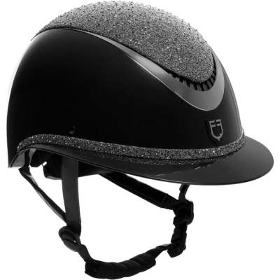 Equestro Riding Helmet Rhinestones, Wide Visor Equestro Riding Helmet Rhinestones, Wide Visor