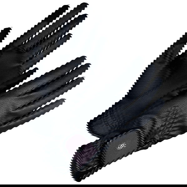 Equestrian Stockholm Women's Riding Gloves Motion Dark Violet, Synthetic Leather