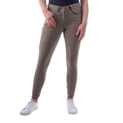Pantaloni Da Equitazione Invernali Donna Pikeur CANDELA Corkshell, Vita Alta, Colore Grigio Scuro, Collezione 2021.