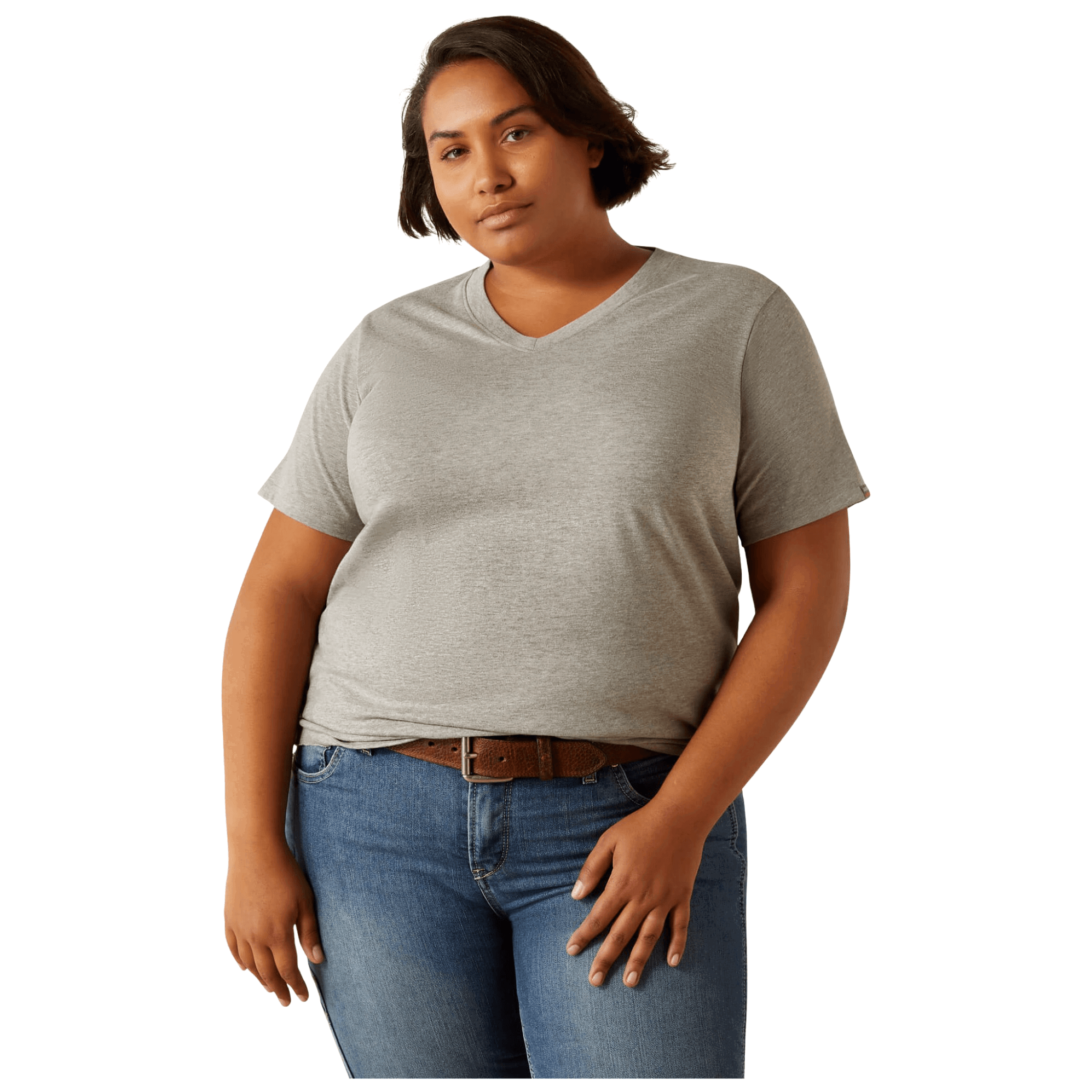 Ariat Shirt Damen Rebar Cotton Strong Standard, V-Ausschnitt, kurzarm