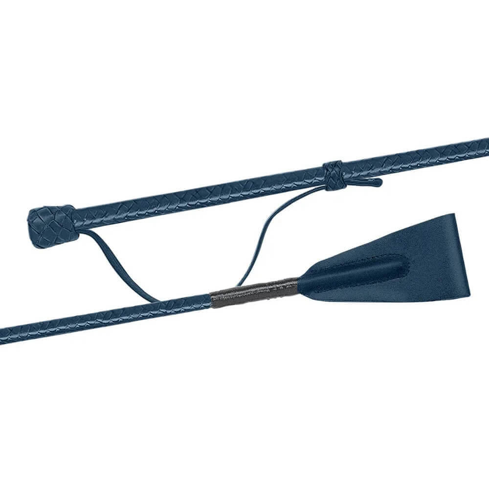 Fleck Springgerte Leder umflochten, mit Schieb-Handlasche