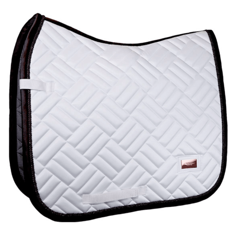 Euro Star Crystal Quilted Saddle Pad In Black & Purple - Dressage