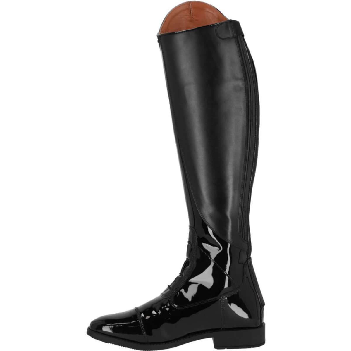 QHP Women's Patent Leather Riding Boots Lamira | FUNDIS